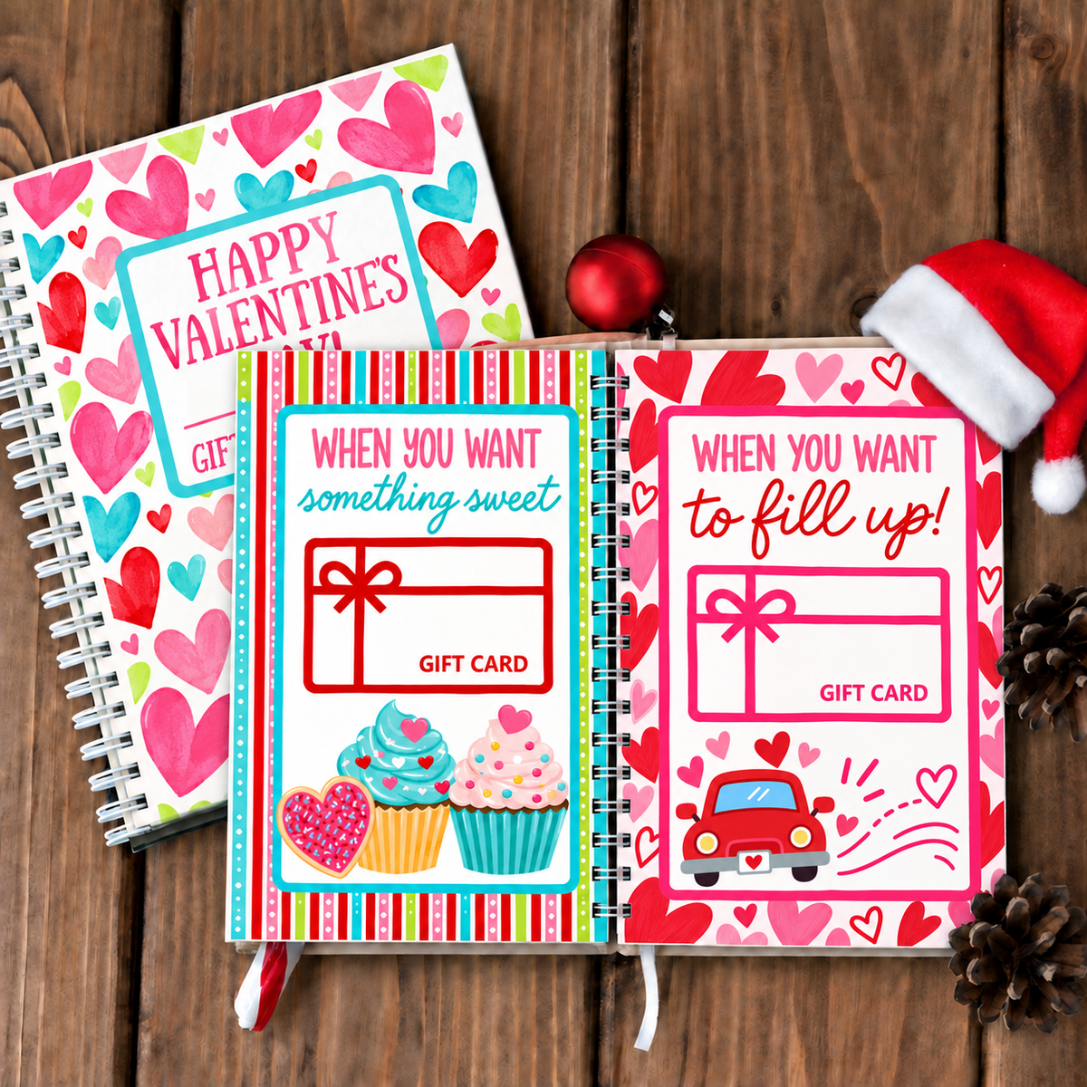 Valentine Gift Card Book with Envelope – 16 Themed Pages