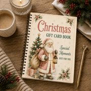 Classic Santa Christmas Gift Card Book