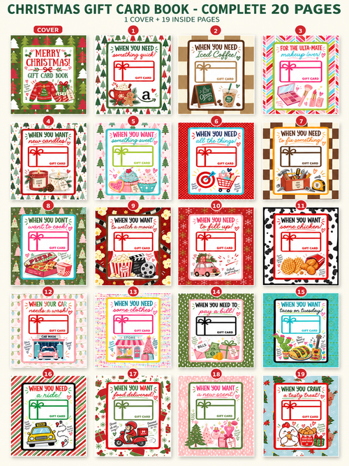 Christmas Gift Card Book – 20 Pages of Holiday Surprises