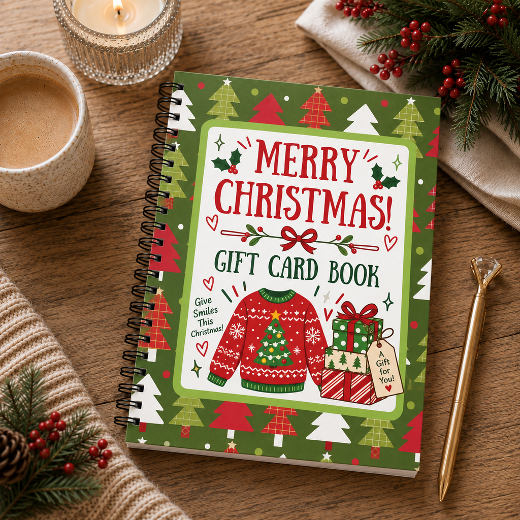 Christmas Gift Card Book – 20 Pages of Holiday Surprises