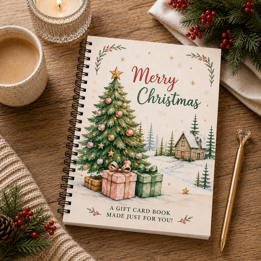 Pastel Christmas Gift Card Book
