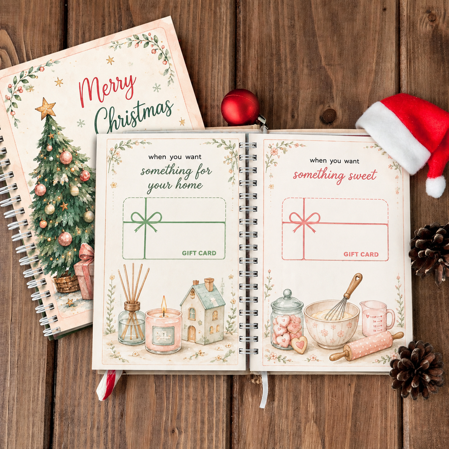 Pastel Christmas Gift Card Book