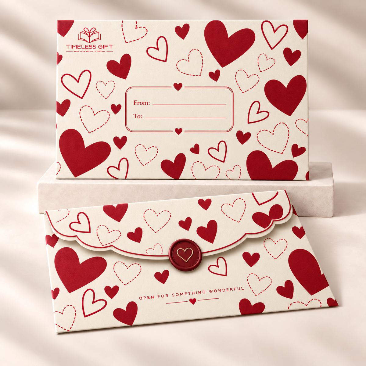 Valentine Gift Card Book with Envelope – 16 Themed Pages
