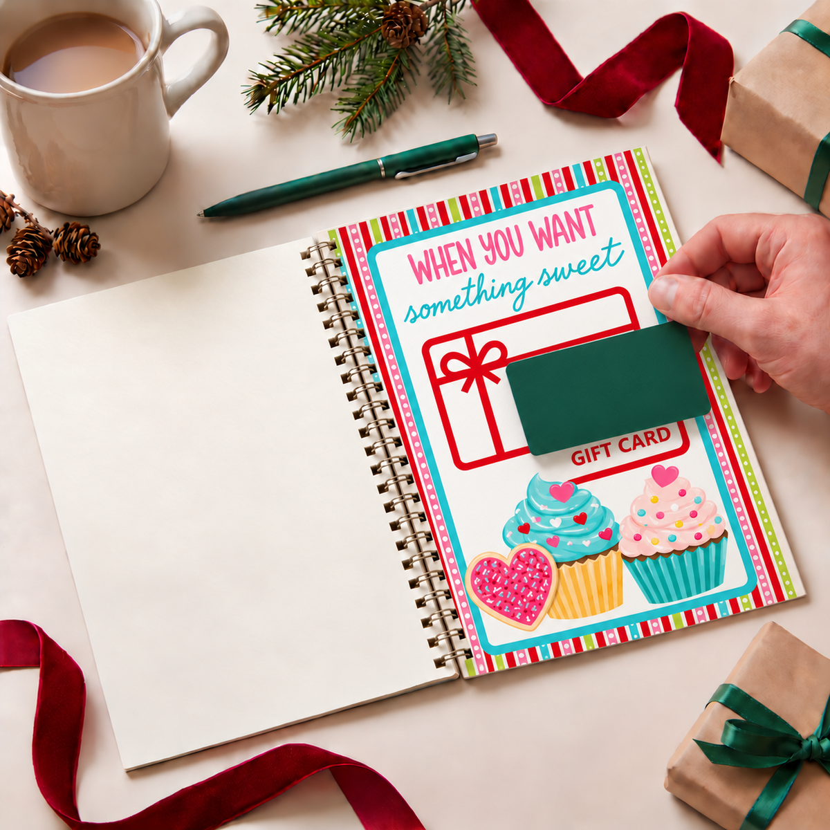 Valentine Gift Card Book with Envelope – 16 Themed Pages